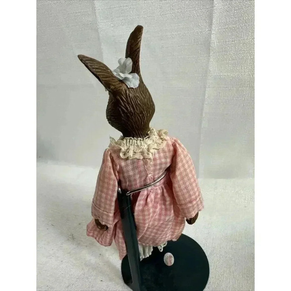 Vintage Silvestri‎ Porcelain Bisque 7" Rabbit Doll Easter Figurine with stand - Picture 3 of 6